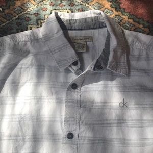 EUC Calvin Klein boys shirt sleeve button down